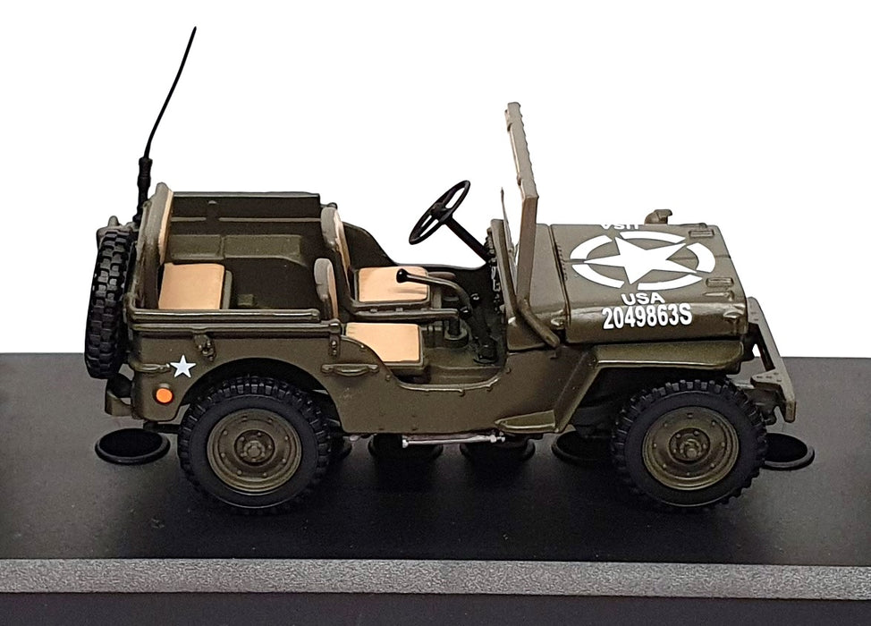 Cararama 1/43 Scale WJ863S - Willys Jeep CJ-2A US Army - Green