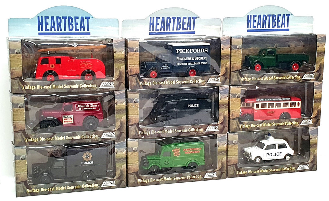Lledo Diecast HBS09 - Set Of 9x Assorted Vehicles From The TV Series Heartbeat