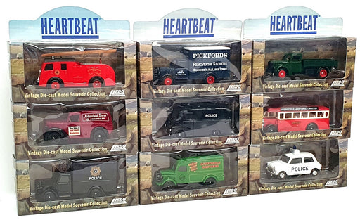 Lledo Diecast HBS09 - Set Of 9x Assorted Vehicles From The TV Series Heartbeat