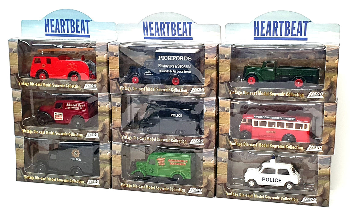Lledo Diecast HBS09 - Set Of 9x Assorted Vehicles From The TV Series Heartbeat