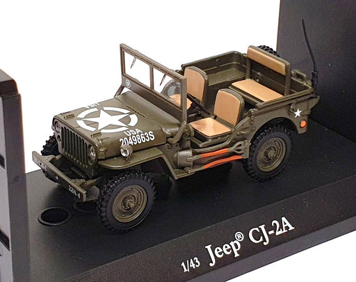 Cararama 1/43 Scale WJ863S - Willys Jeep CJ-2A US Army - Green