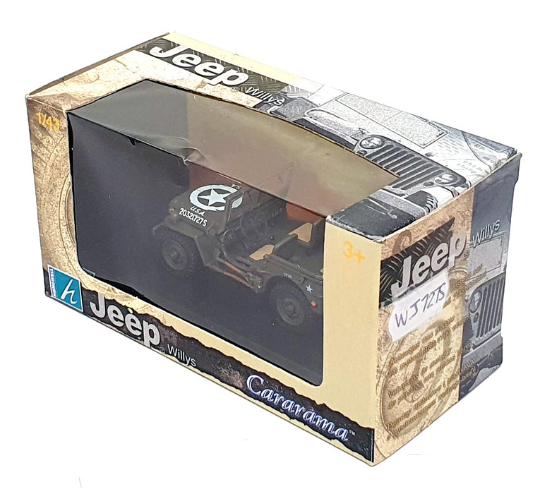 Cararama 1/43 Scale WJ727S - Willys Jeep CJ-2A US Army - Green