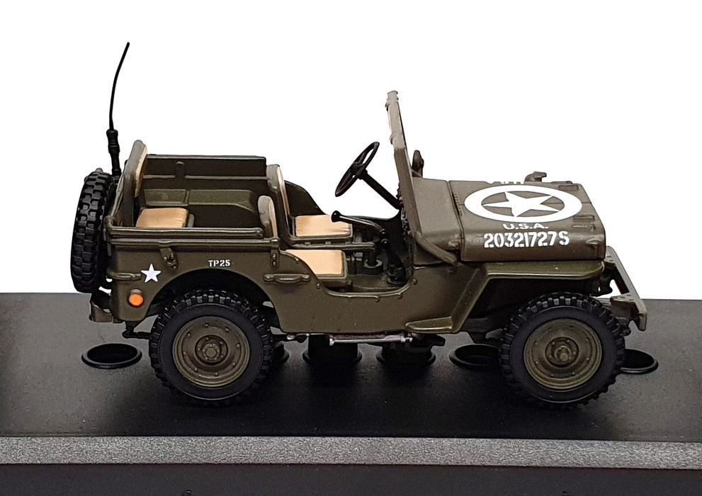 Cararama 1/43 Scale WJ727S - Willys Jeep CJ-2A US Army - Green