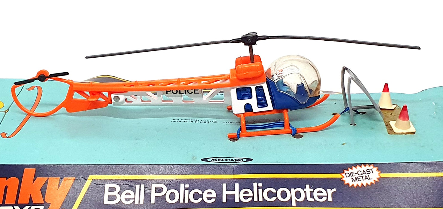 Dinky Toys Original Diecast 732 - Bell Police Helicopter - Blue/White/Orange