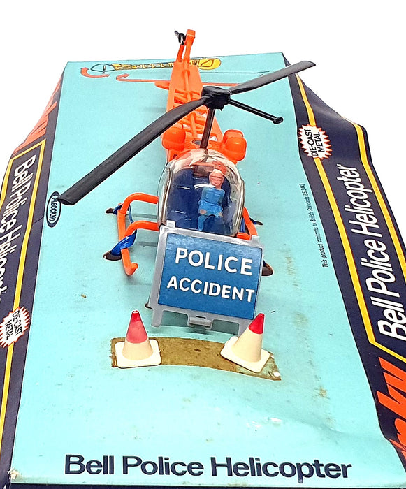Dinky Toys Original Diecast 732 - Bell Police Helicopter - Blue/White/Orange