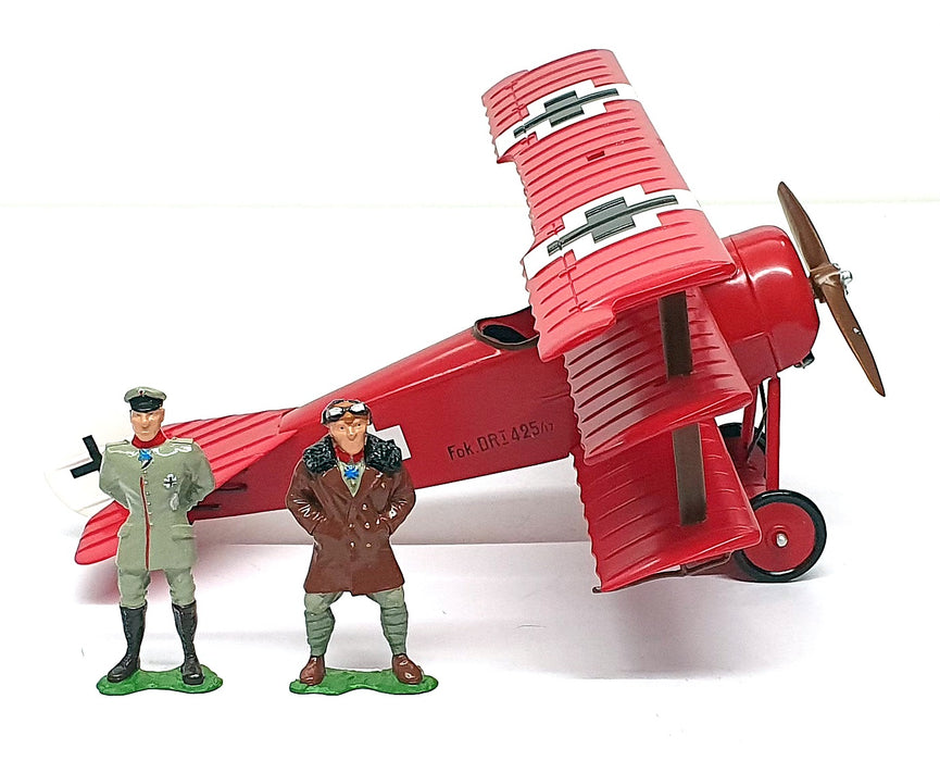 Britains 1/32 Scale 00158 - WWI Fokker DR1 With Manfred & Lothair Figures - Red