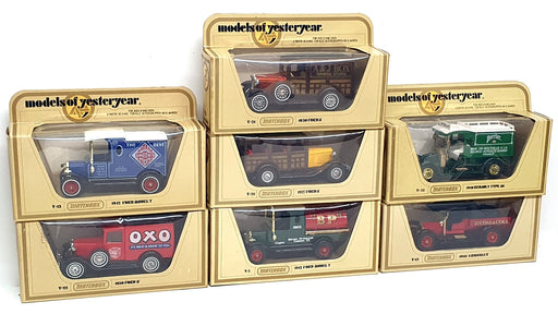 Matchbox Diecast LD07S7 - 7x Assorted Vans & Trucks Ford (5) Crossley & Renault