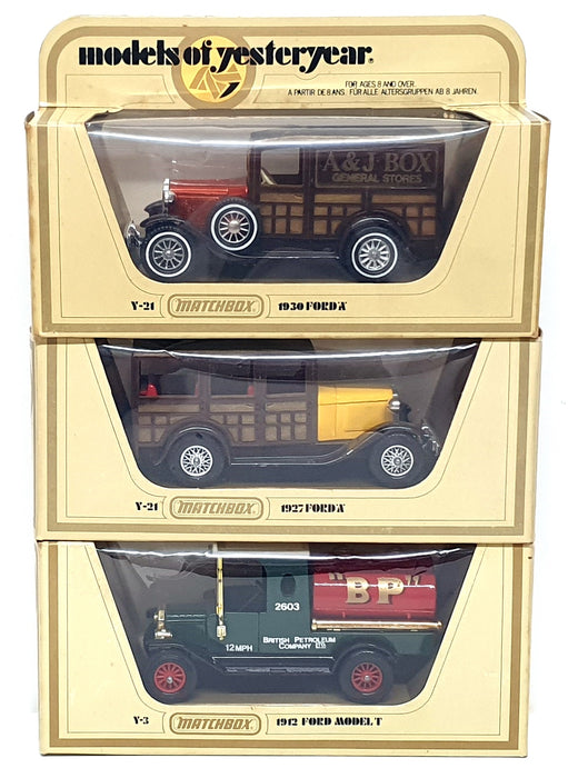 Matchbox Diecast LD07S7 - 7x Assorted Vans & Trucks Ford (5) Crossley & Renault