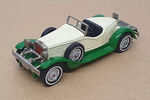 Matchbox 11cm Long Diecast Y-14 - 1931 Stutz Bearcat - Ivory/Green
