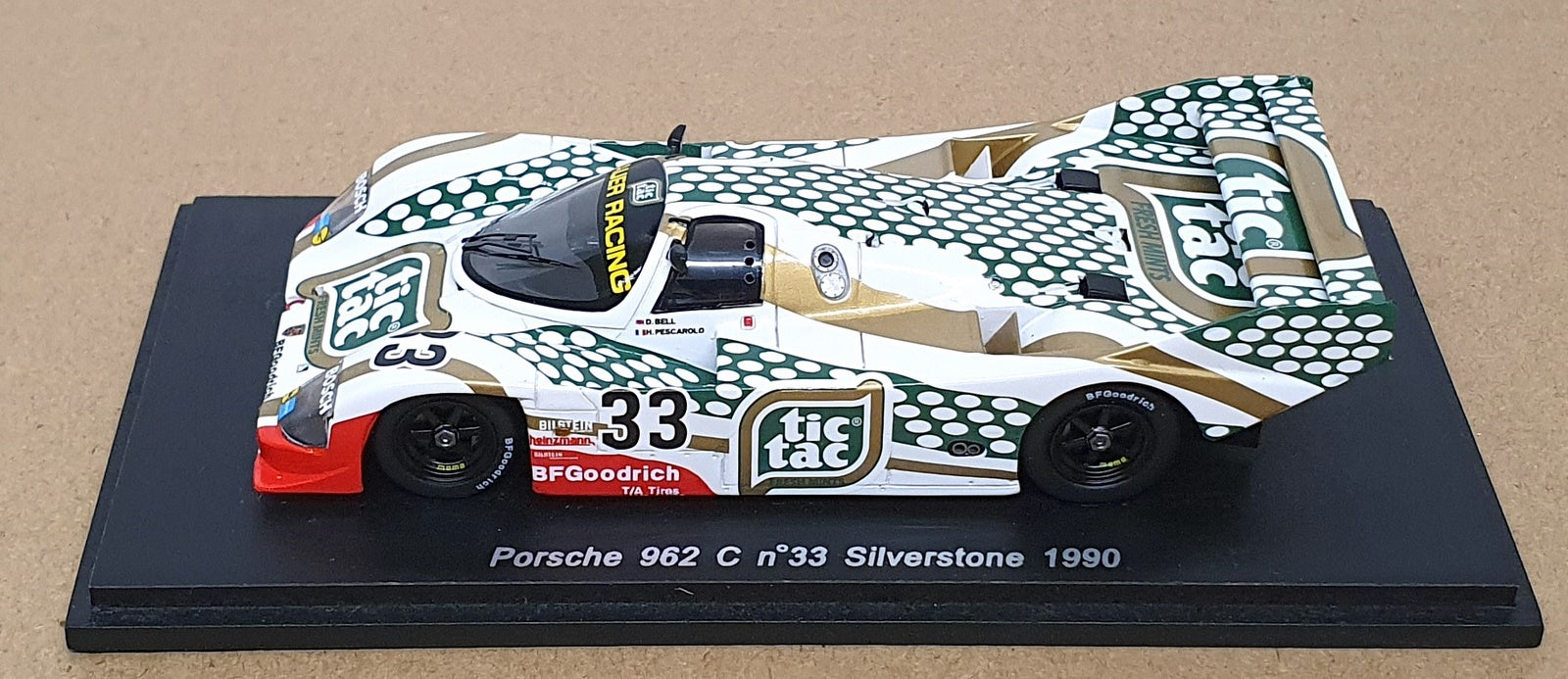 Spark 1/43 Scale MX010 - Porsche 962C #33 Silverstone 1990 Bell/Pescarolo