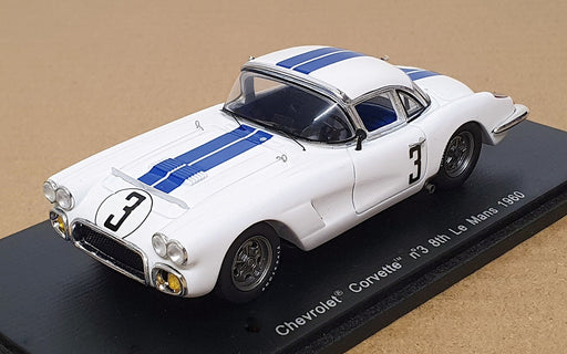 Spark 1/43 Scale S1539 - Chevrolet Corvette #3 8th Le Mans 1960 Fitch/Grossman
