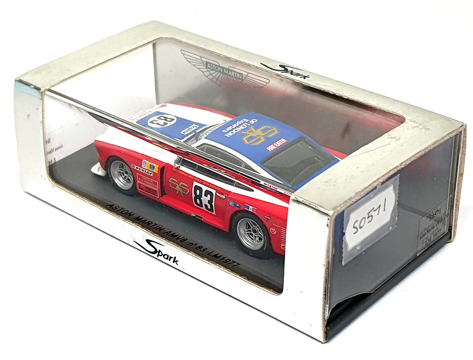 Spark Model 1/43 Scale S0571 - Aston Martin AMV8 #83 Le Mans 1977