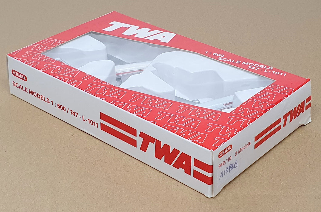 Schabak 1/600 Scale 912/10 Airbus A330 & Lockheed L-1011 Aircraft TWA White/Red