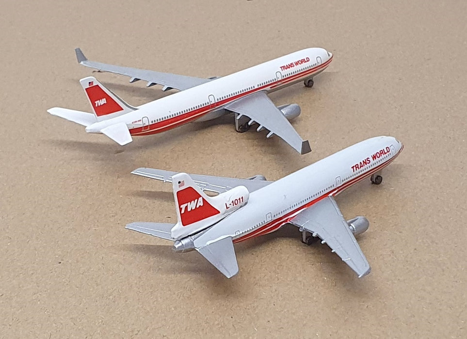 Schabak 1/600 Scale 912/10 Airbus A330 & Lockheed L-1011 Aircraft TWA White/Red