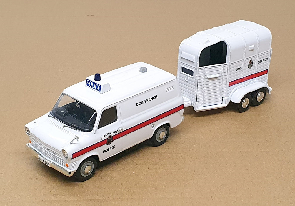 Vanguards 1/43 Scale VA06615 - Ford Van & Trailer Strathclyde Police Dog Branch