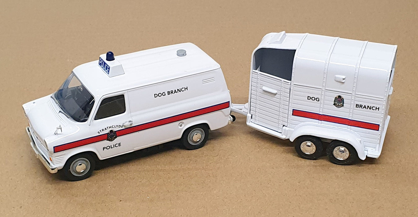Vanguards 1/43 Scale VA06615 - Ford Van & Trailer Strathclyde Police Dog Branch