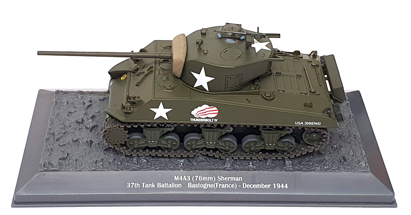 Altaya 1/43 Scale AT1433U - M4A3 Sherman 37th Tank Battalion US Army France 1944