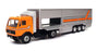 Conrad 1/50 Scale 0029 - Mercedes Truck & Side Loads Trailer - Orange/Silver 