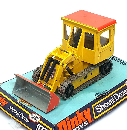 Dinky Toys 15cm Long Original Diecast 977 - Shovel Dozer - Yellow/Orange