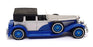 Matchbox 11.5cm Long Diecast Y-4 - 1930 Duesenberg Model J - Silver/Blue/Black
