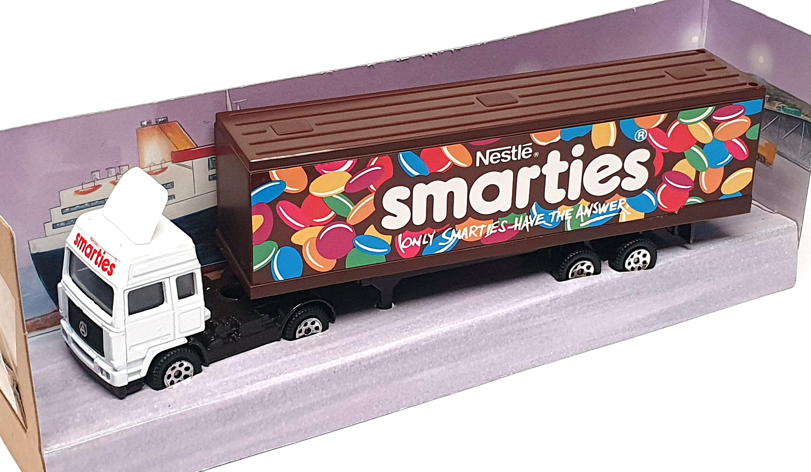 Corgi 1/64 Scale 91410 - Seddon Atkinson Truck & Trailer Smarties - White/Brown 