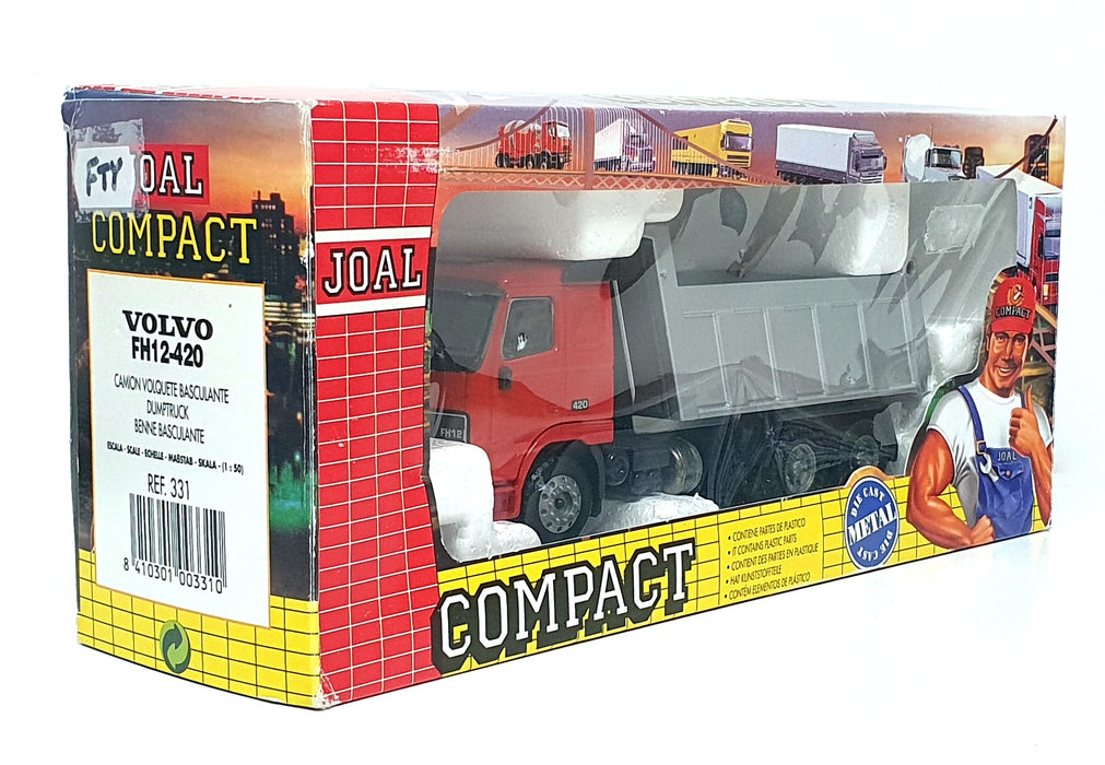 Joal 1/50 Scale 331 - Volvo FH12 Tipper Dump Truck - Red/Silver