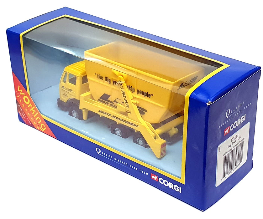 Corgi Diecast TY84701 - Mercedes Benz Skip Truck LSS - Yellow