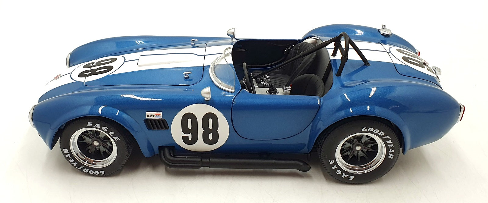 Kyosho 1/18 Scale Diecast 08015CS - Shelby Cobra 427 S/C Racing #98 Blue