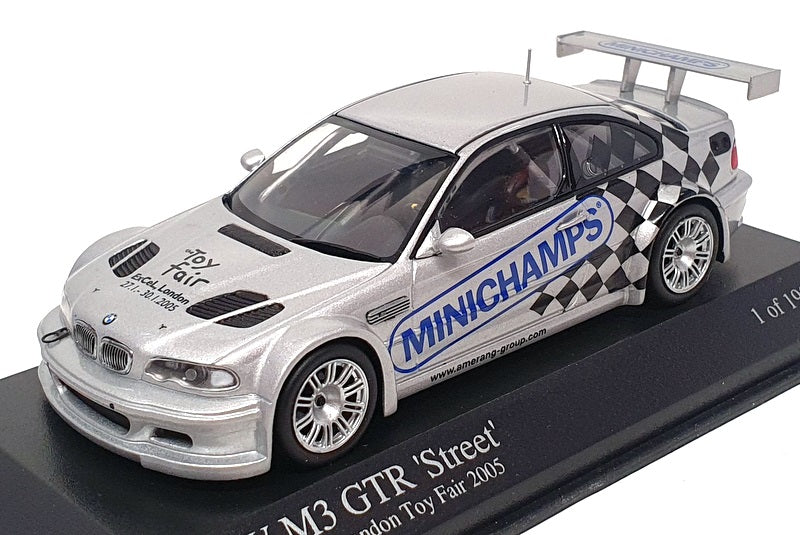 Minichamps 1/43 Scale LTF2005 - BMW M3 GTR London Toy Fair 2005 - Silver