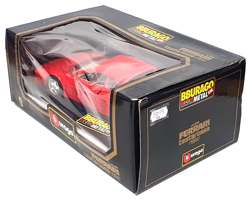 Burago 1/18 Scale Diecast 3019 - 1984 Ferrari Testarossa - Red