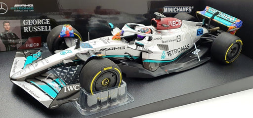 Minichamps 1/18 Scale 110 220563 Mercedes F1 W13 E Miami GP 2022 Russell #63