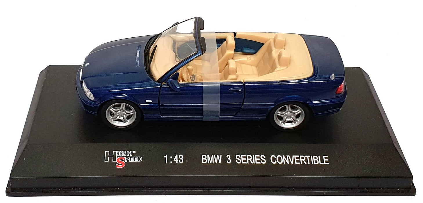 High Speed 1/43 Scale Diecast 43KFB1S - BMW 3 Series Convertible - Blue
