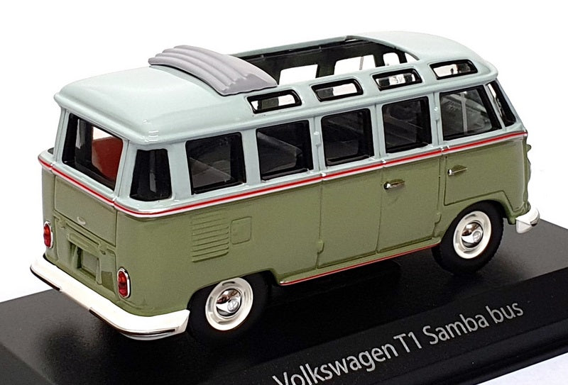 Maxichamps 1/43 Scale 940 052300 - 1963 Volkswagen T1 Samba Bus - Grey/Green