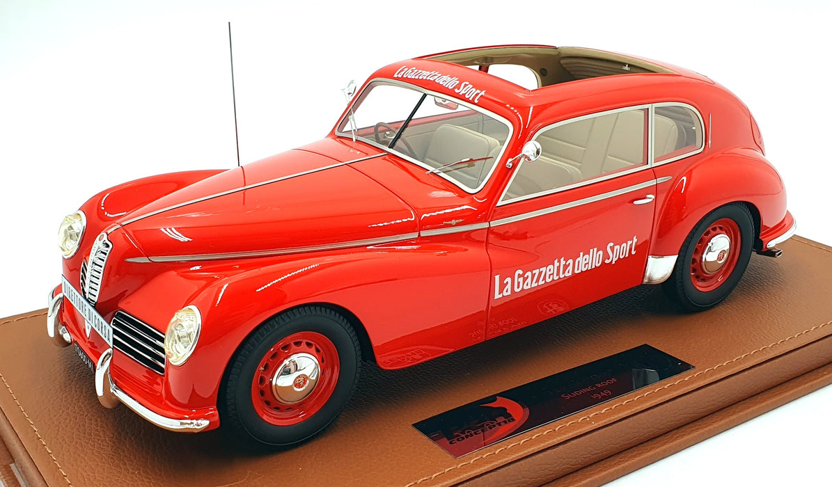 BBR 1/18 Scale BBRC1812GIV - Alfa Romeo Freccia d'Oro Sliding Roof 1949 Red