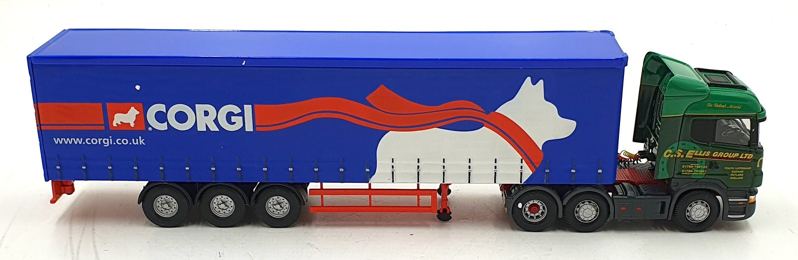 Corgi 1/50 Scale Diecast CC13709 - Scania R Series Curtainside - CS Ellis Corgi