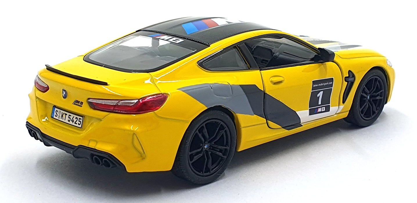 Kinsmart 1/38 Scale Pull Back & Go TY1241 - BMW M8 Competition Coupe #1 Yellow