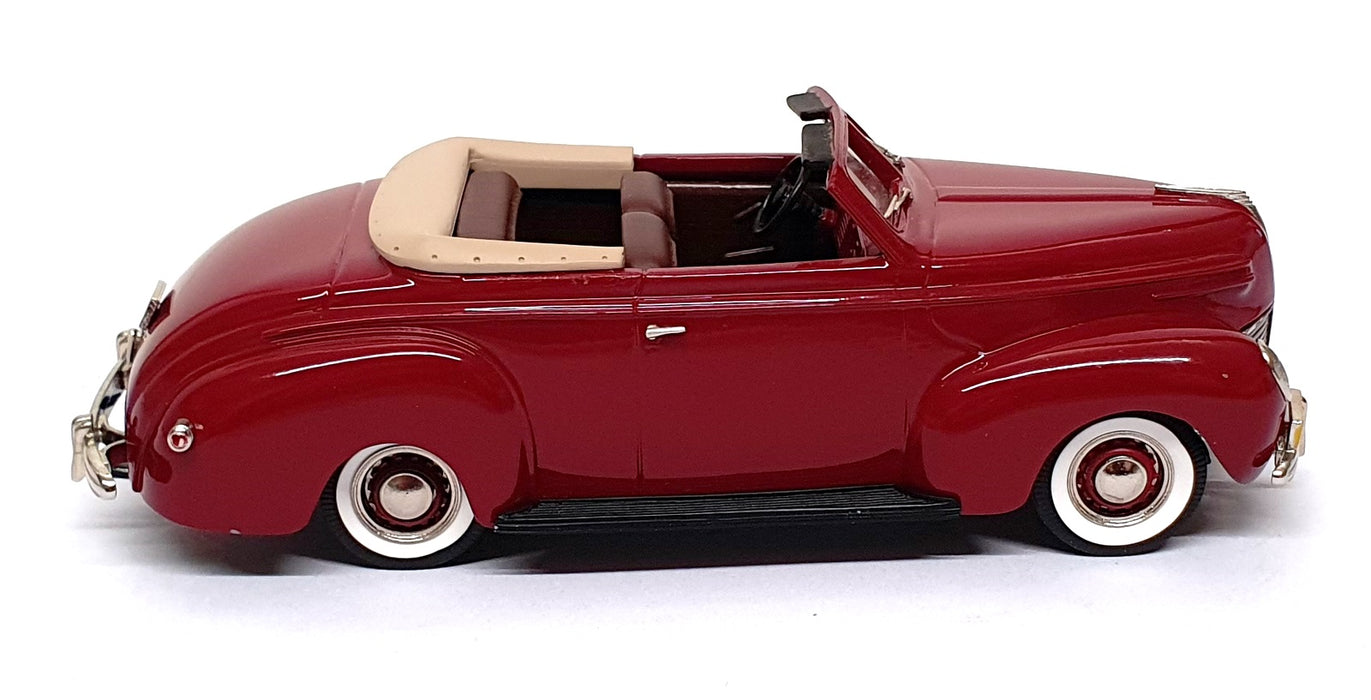 Brooklin 1/43 Scale BRK159 - 1939 Mercury 2Dr. Convertible Coupe - Deep Red