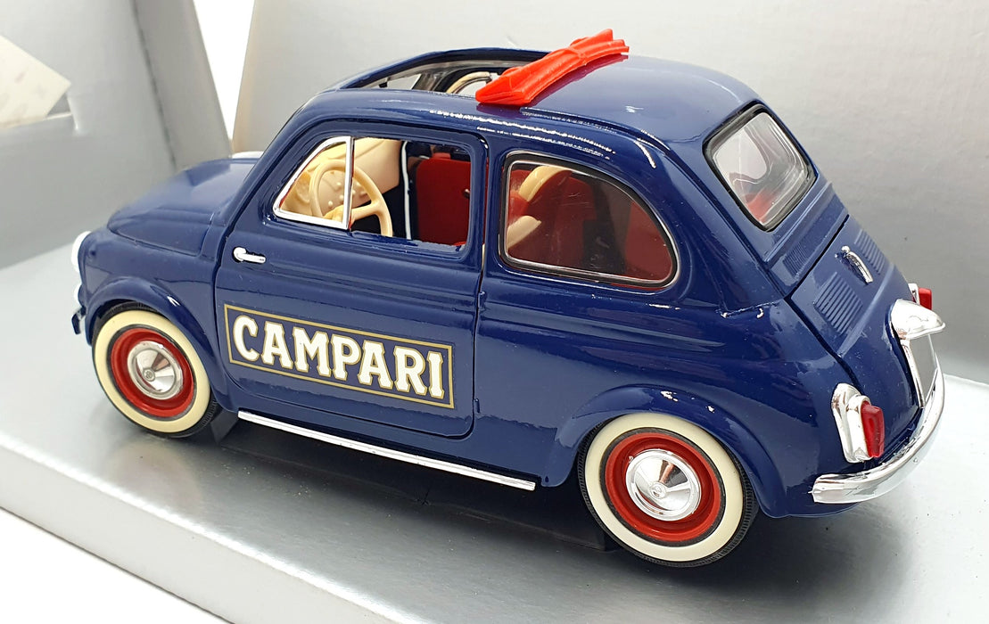 Solido 1/18 Scale Diecast 4673 - Fiat 500 Campari - Blue