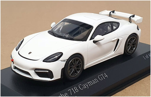 Minichamps 1/43 Scale 410 196100 - 2020 Porsche 718 Cayman GT4 - Plainbody White