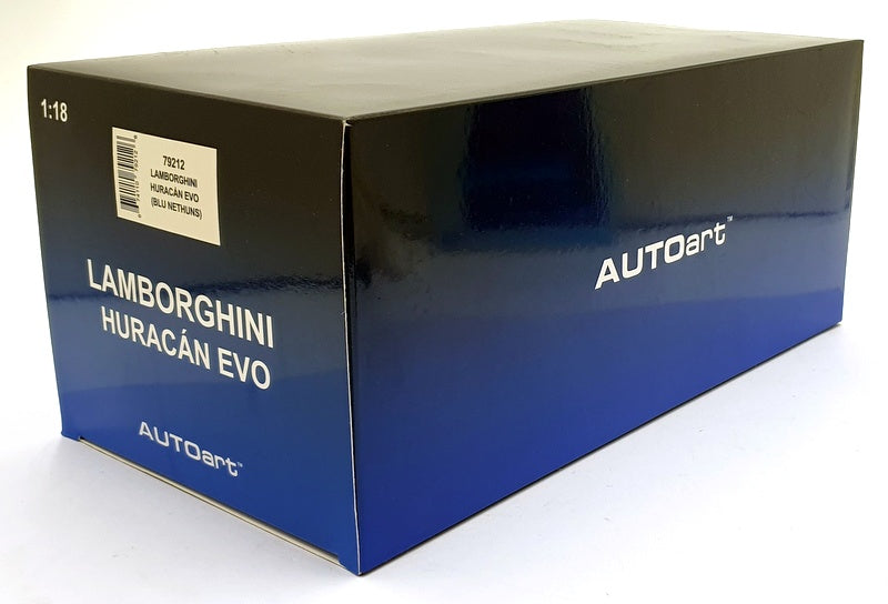 Autoart 1/18 Scale Diecast 79212 - Lamborghini Huracan Evo - Blue Nethuns