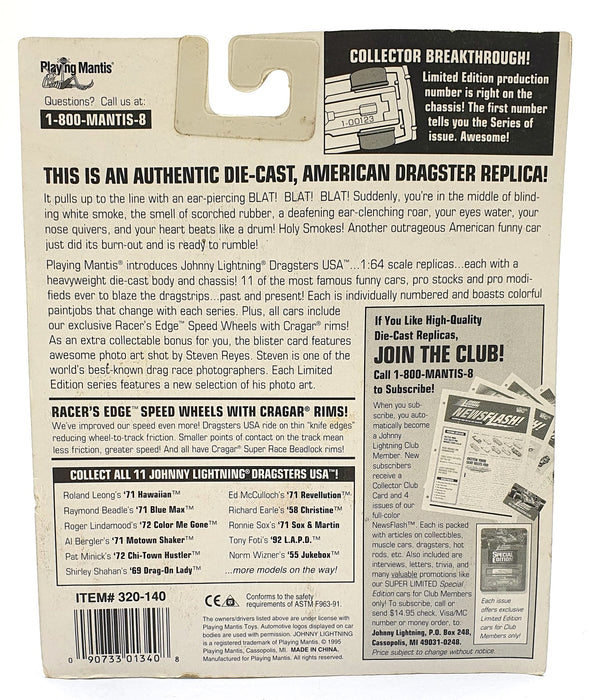 Johnny Lightning 1/64 Scale 320-140 Dragsters USA 1955 JukeBox - Norm Wizner
