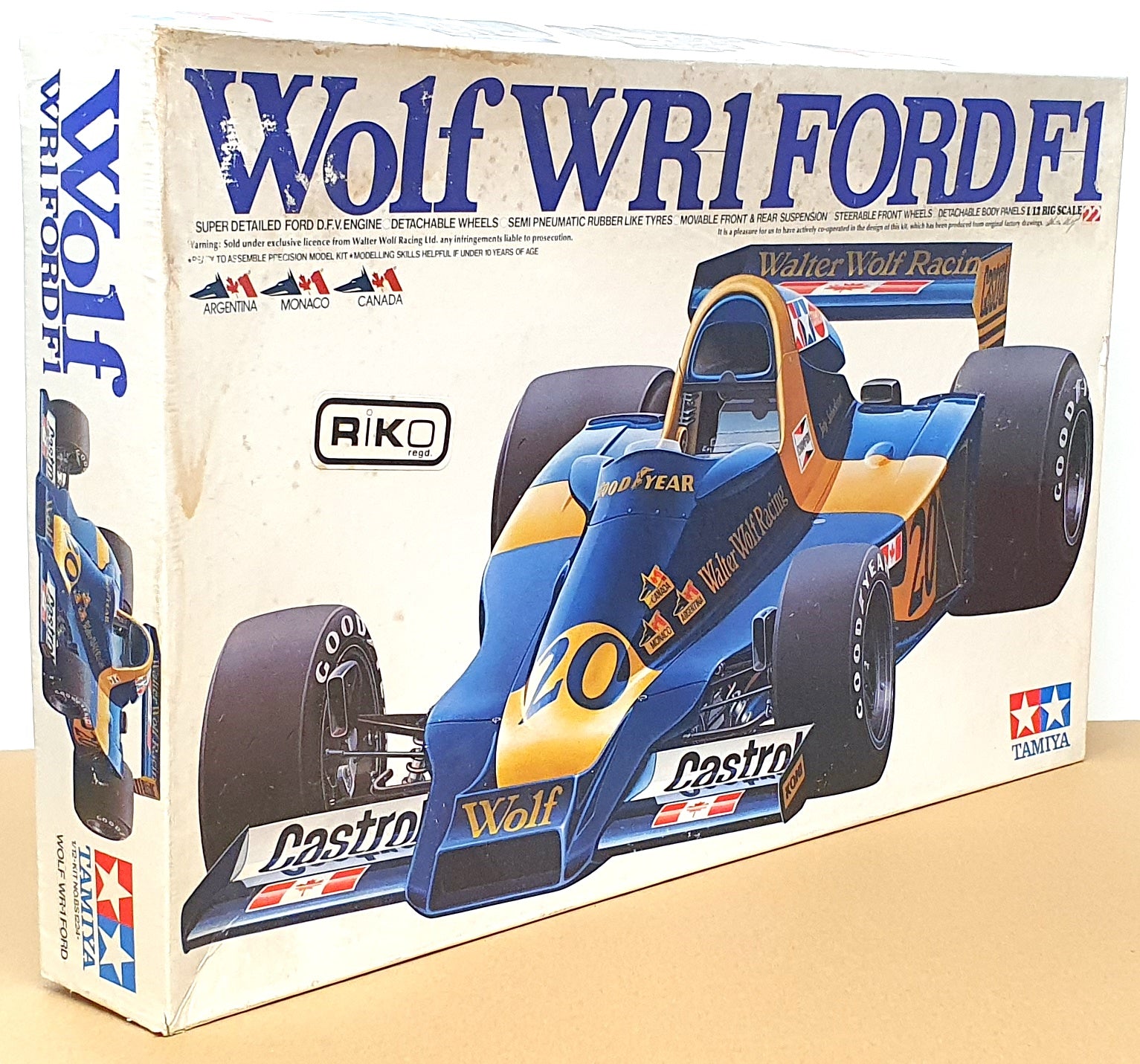 Tamiya 1/12 Scale Unbuilt Kit BS1224 - Wolf WR1 Ford F1 #20 Race Car