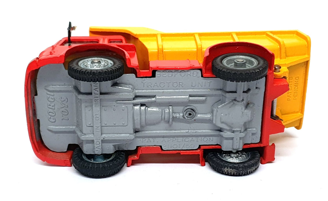 Corgi Toys Original Diecast 494 - Bedford Tipper Truck - Red/Yellow