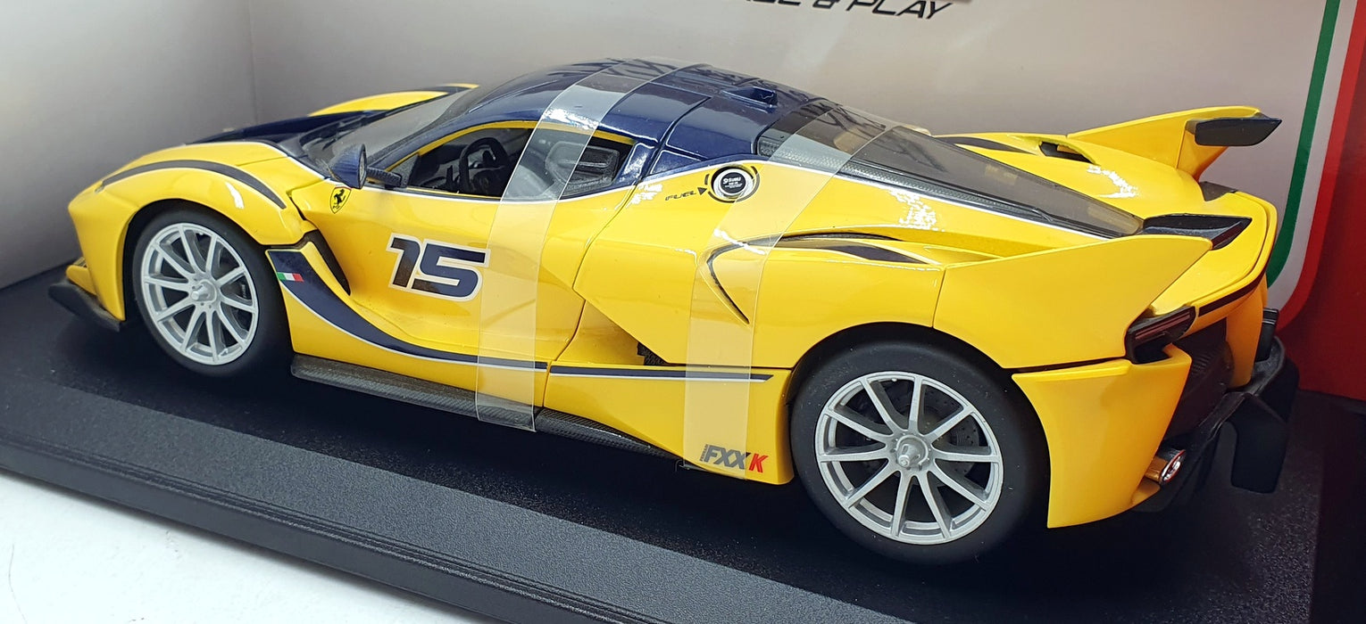 Burago 1/18 Scale Diecast 18-16010Y Ferrari FXX K Supercar - Yellow/Blue
