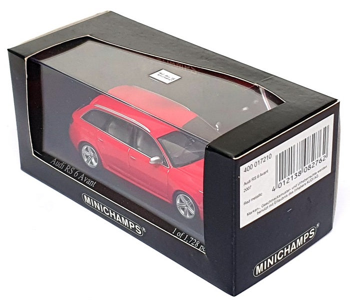 Minichamps 1/43 Scale 400 017210 - 2007 Audi RS 6 Avant - Met. Red