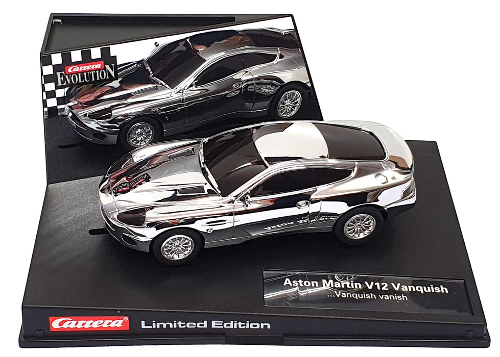 Carrera Evolution 1/32 Scale Slot 25487 Aston Martin V12 Vanquish Chrome Silver