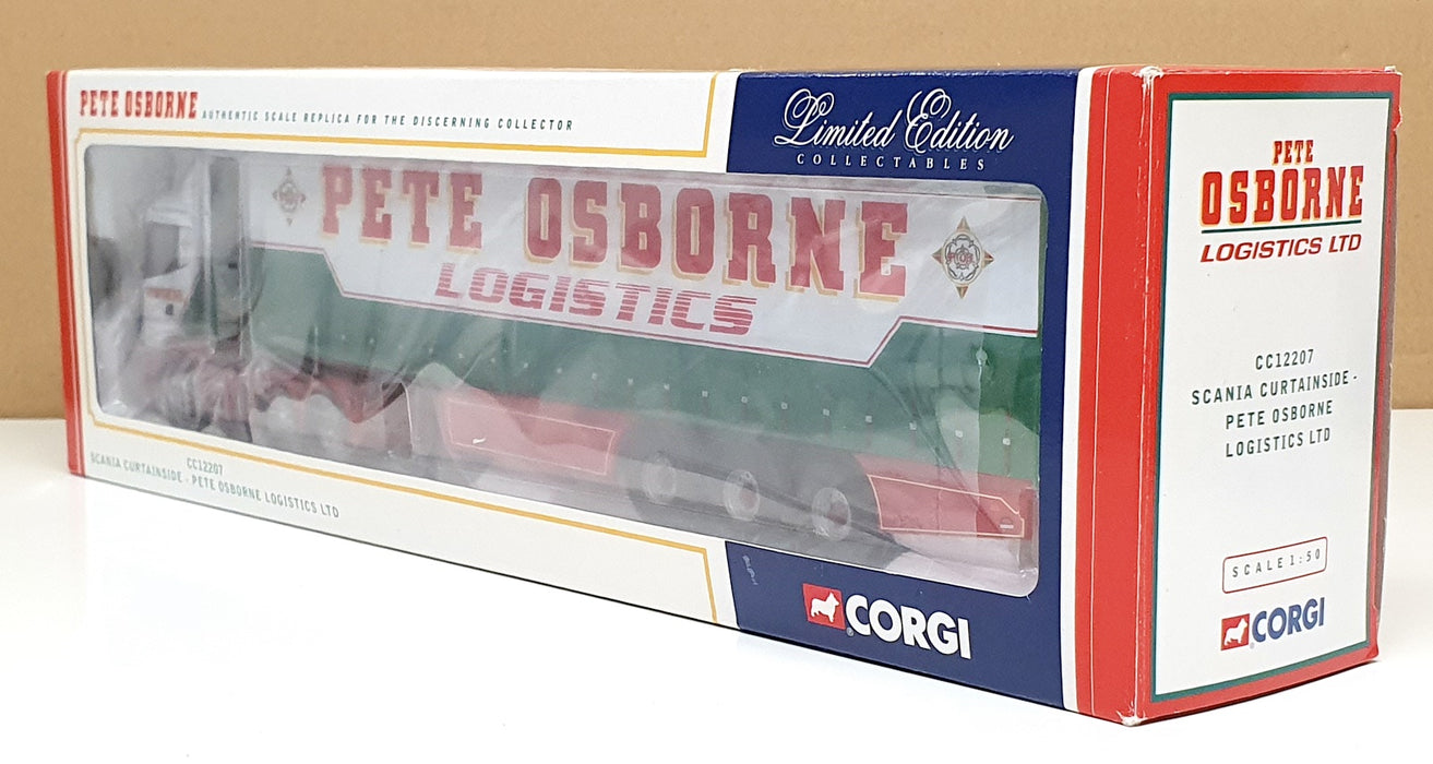 Corgi 1/50 Scale CC12207 - Scania Curtainside Truck Pete Osborne Logistics