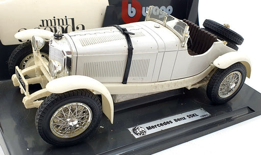 Burago 1/18 Scale Diecast 3002 - Mercedes-Benz SSKL 1931 - White With Desk tidy