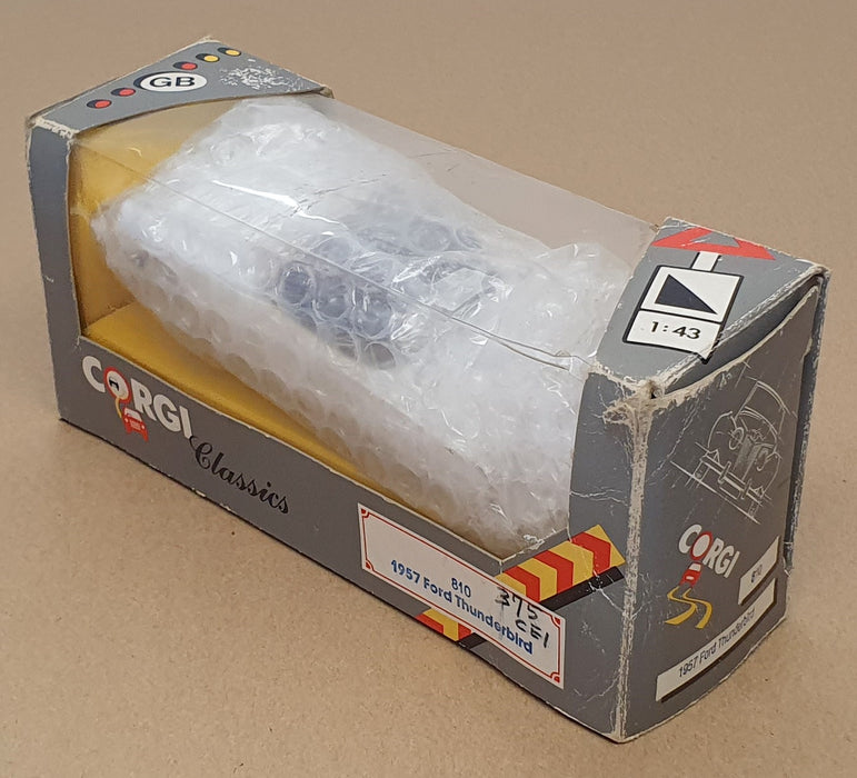 Corgi 12cm Long Diecast 810 - 1957 Ford Thundertbird - White/Black Roof