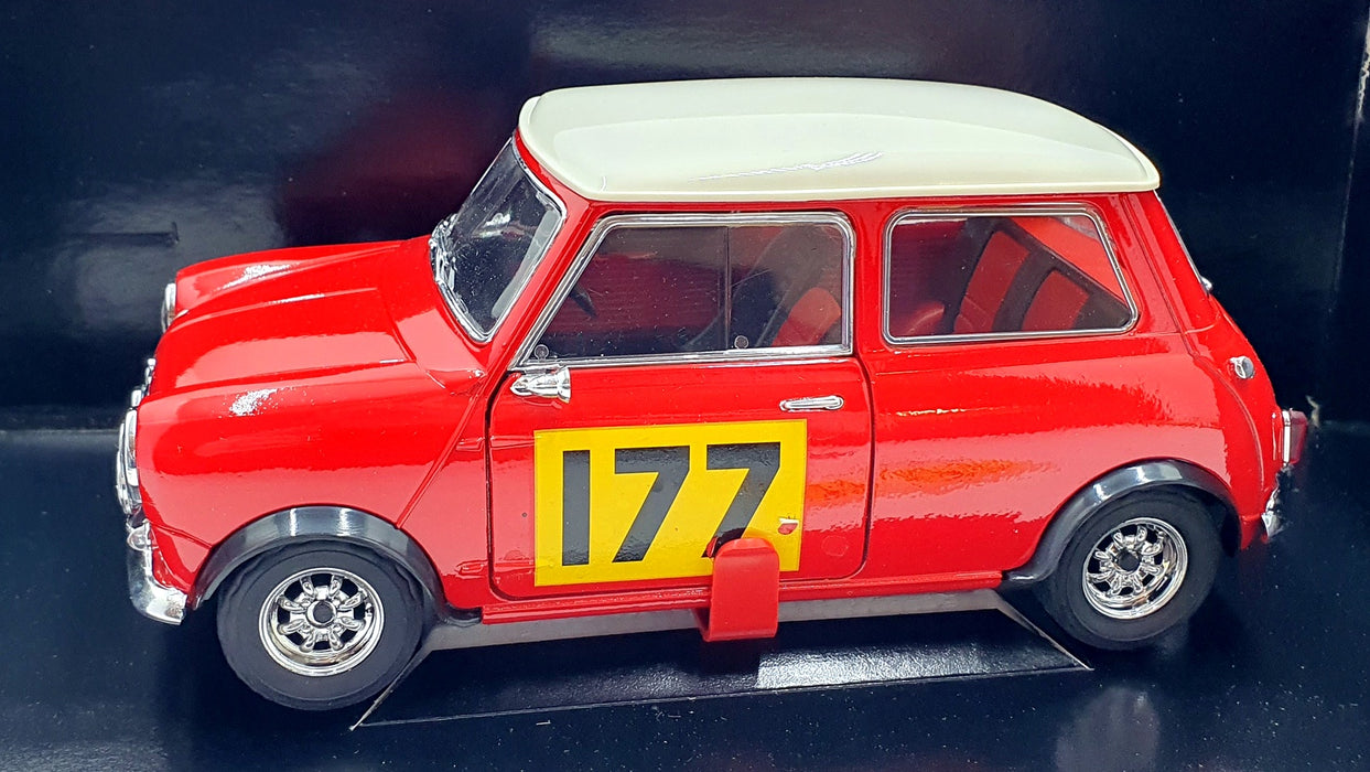 Solido 1/18 Scale Diecast 7190-1 - Mini Cooper RMC #177 1967 - Red